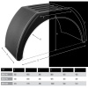 Крыло пластиковое (550х510х1000) DK3120